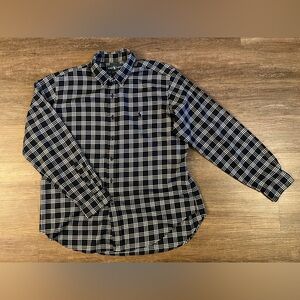 Ralph Lauren Black and White Plaid Casual Button Down Shirt